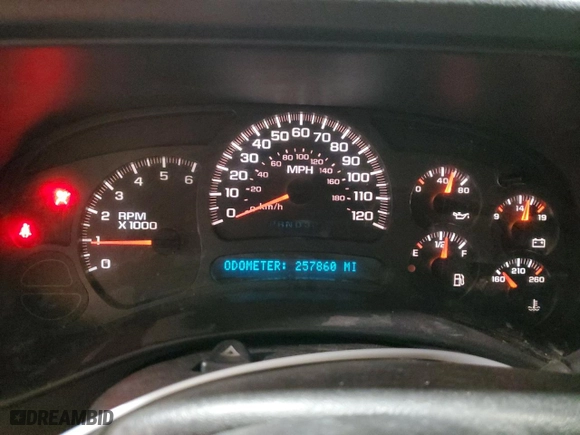 2004 Chevrolet Silverado 1500 Work Truck with VIN 1GCEC19X84Z301118, listed as a Copart auction lot 44185845 with 257,860 mi miles and Salvage Title. Bid and sale history available at carsss.com. Image 9.