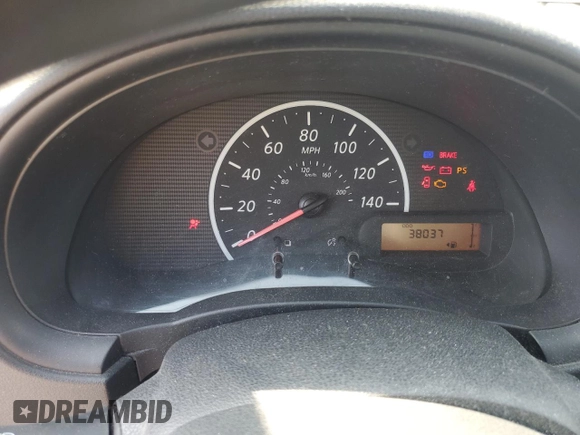 2012 Nissan Versa S with VIN 3N1CN7AP1CL939333, listed as a Copart auction lot 62337705 with 38,037 mi miles and Salvage title. Bid and sale history available at DreamBid. Image 9.