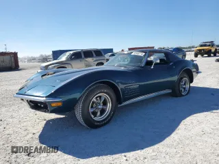 1972 Chevrolet Corvette with VIN 1Z37K2S513355, listed as a Copart auction lot 82448774 with 18,628 mi miles and Salvage title. Bid and sale history available at DreamBid. Image 1.