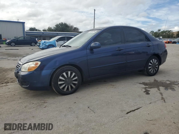 2007 Kia Spectra EX with VIN KNAFE121675438264, listed as a Copart auction lot 75255394 with 173,102 mi miles and Salvage Title. Bid and sale history available at carsss.com. Image 1.