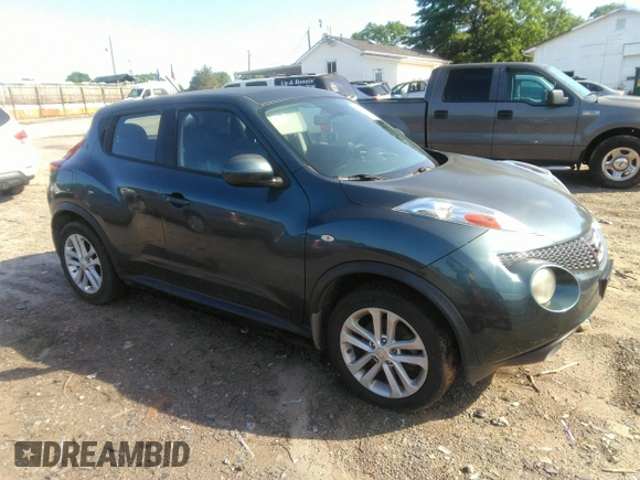 2013 Nissan Juke S with VIN JN8AF5MR9DT214096, listed as a IAAI auction lot 42132055 with 209,039 mi miles. Bid and sale history available at carsss.com. Image 1.