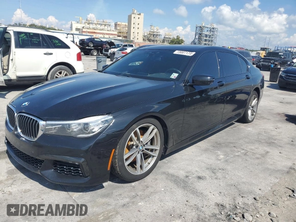 2017 BMW 7 Series 740i xDrive with VIN WBA7E4C53HGU99133, listed as a Copart auction lot 73007174 with 84,542 mi miles and Non Repairable. Bid and sale history available at carsss.com. Image 1.