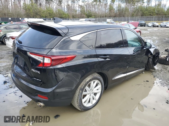 2021 Acura RDX with VIN 5J8TC2H37ML016880, listed as a Copart auction lot 50614395 with 51,915 mi miles and Salvage Title. Bid and sale history available at carsss.com. Image 3.