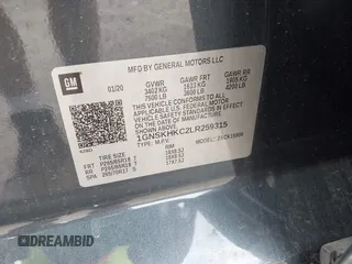 2020 Chevrolet Suburban LT z VIN 1GNSKHKC2LR259315, wystawiony jako IAAI lot #42129791 z przebiegiem 72 979 mil mil oraz . Historia ofert i sprzedaży dostępna na DreamBid. Obrazek 9.