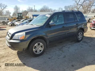 2004 Honda Pilot EX with VIN 2HKYF18534H587990, listed as a Copart auction lot 43003585 with 283,562 mi miles and Salvage Title. Bid and sale history available at DreamBid. Image 1.