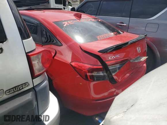2022 Honda Civic Si with VIN 2HGFE1E57NH471282, listed as a Copart auction lot 69811794 with Not Provided miles and Salvage Title. Bid and sale history available at DreamBid. Image 2.