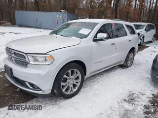 2017 Dodge Durango Citadel with VIN 1C4RDJEGXHC937620, listed as a IAAI auction lot 41353359 with 102,926 mi miles and . Bid and sale history available at carsss.com. Image 2.