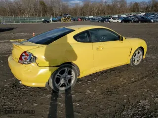 2006 Hyundai Tiburon GT with VIN KMHHN65F96U206869, listed as a Copart auction lot 45211625 with 117,415 mi miles and Salvage Title. Bid and sale history available at carsss.com. Image 3.