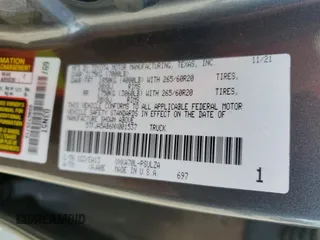 2022 Toyota Tundra 2WD Limited with VIN 5TFJA5AB6NX001537, listed as a Copart auction lot 73872764 with 24,564 mi miles and Salvage Title. Bid and sale history available at carsss.com. Image 13.