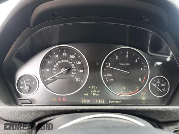 2014 BMW 3 Series 328d xDrive with VIN WBA3D5C56EKX99572, listed as a Copart auction lot 50927795 with 88,059 mi miles and Salvage Title. Bid and sale history available at carsss.com. Image 9.