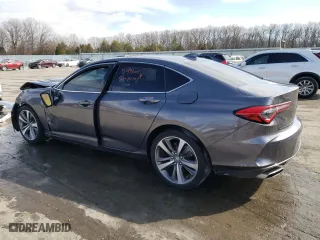 2021 Acura TLX w/Advance Package with VIN 19UUB5F64MA009614, listed as a Copart auction lot 46633875 with 39,638 mi miles and Salvage Title. Bid and sale history available at carsss.com. Image 2.