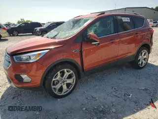2019 Ford Escape Titanium with VIN 1FMCU9J90KUC24993, listed as a Copart auction lot 61917895 with 57,101 mi miles and Clean title. Bid and sale history available at DreamBid. Image 1.