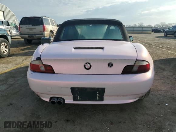2001 BMW Z3 3.0 with VIN WBACN53421LL47532, listed as a Copart auction lot 86485874 with 140,590 mi miles and Salvage title. Bid and sale history available at DreamBid. Image 6.