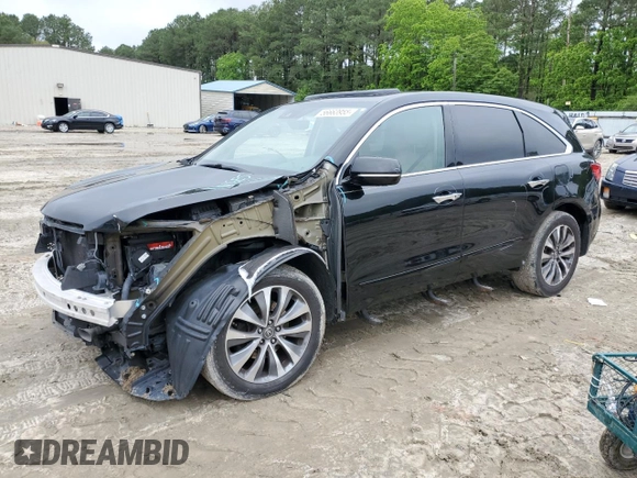 2016 Acura MDX Technology z VIN 5FRYD4H44GB043093, wystawiony jako Copart lot #56663955 z przebiegiem 204 655 mil mil oraz Szkoda całkowita • Salvage title. Historia ofert i sprzedaży dostępna na DreamBid. Obrazek 1.