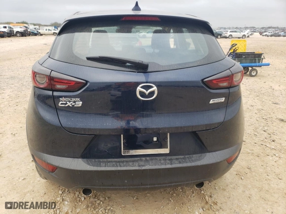2020 Mazda CX-3 Sport with VIN JM1DKDB74L1470768, listed as a Copart auction lot 86440884 with 56,493 mi miles and Salvage Title. Bid and sale history available at carsss.com. Image 6.