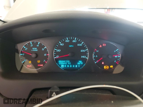 2008 Chevrolet Impala LT with VIN 2G1WT58K081362617, listed as a Copart auction lot 56459975 with 133,442 mi miles and Salvage Title. Bid and sale history available at DreamBid. Image 9.