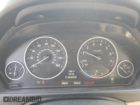 2013 BMW 3 Series 328i xDrive with VIN WBA3B5C55DF595066, listed as a Copart auction lot 62134875 with 98,822 mi miles and Clean title. Bid and sale history available at DreamBid. Image 9.