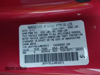 2018 Infiniti Q60 RED SPORT 400 with VIN JN1FV7EL4JM630513, listed as a IAAI auction lot 40411948 with 59,373 mi miles. Bid and sale history available at carsss.com. Image 9.