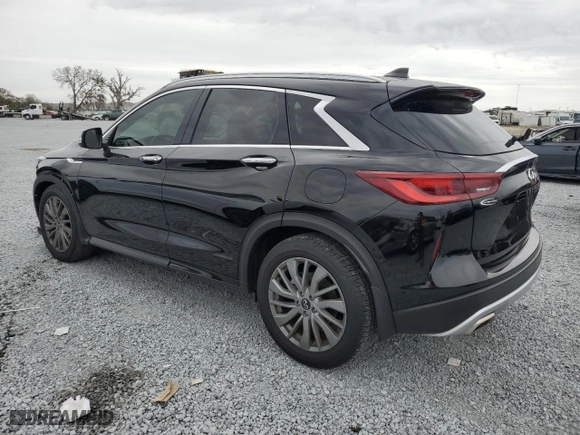 2024 Infiniti QX50 LUXE with VIN 3PCAJ5BA7RF104746, listed as a Copart auction lot 87662355 with 3,024 mi miles and Salvage Title. Bid and sale history available at carsss.com. Image 2.
