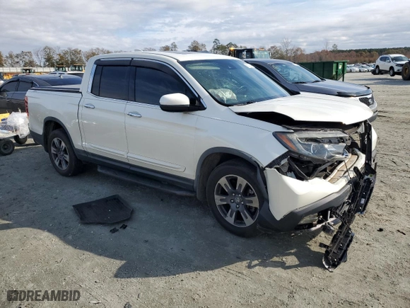 2018 Honda Ridgeline RTL-E with VIN 5FPYK3F7XJB002884, listed as a Copart auction lot 82577574 with 105,755 mi miles and Salvage Title. Bid and sale history available at carsss.com. Image 4.