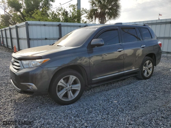 2013 Toyota Highlander Limited with VIN 5TDYK3EH1DS124813, listed as a Copart auction lot 50069895 with 0 mi miles and Salvage Title. Bid and sale history available at carsss.com. Image 1.