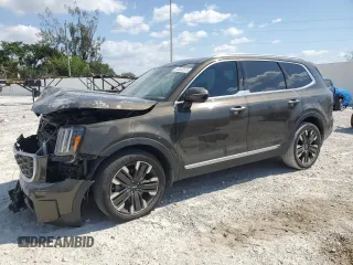 2023 Kia Telluride SX z VIN 5XYP54GC1PG391641, wystawiony jako Copart lot #53533575 z przebiegiem 80 651 mil mil oraz Szkoda całkowita • Salvage title. Historia ofert i sprzedaży dostępna na DreamBid. Obrazek 1.