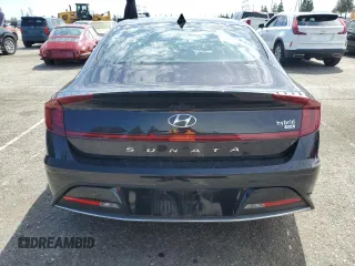 2023 Hyundai Sonata Hybrid Blue with VIN KMHL24JJ5PA055890, listed as a Copart auction lot 49479145 with 0 mi miles and Salvage Title. Bid and sale history available at carsss.com. Image 6.