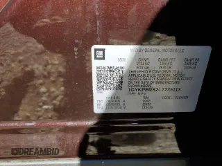 2020 Cadillac XT6 FWD Premium Luxury with VIN 1GYKPERS2LZ235113, listed as a Copart auction lot 87090074 with 43,358 mi miles and Salvage Title. Bid and sale history available at carsss.com. Image 14.