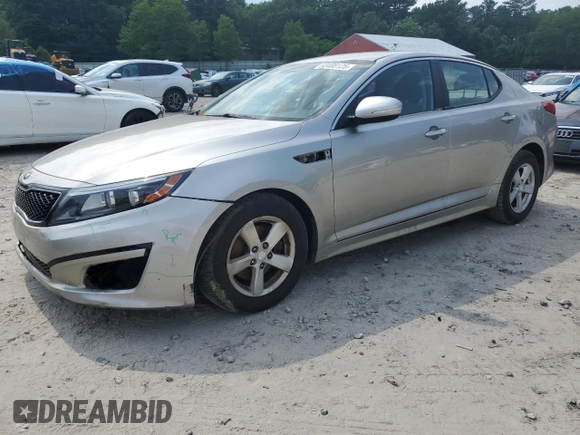 2015 Kia Optima LX with VIN KNAGM4A7XF5583532, listed as a Copart auction lot 60408125 with 108,622 mi miles and Clean title. Bid and sale history available at DreamBid. Image 1.