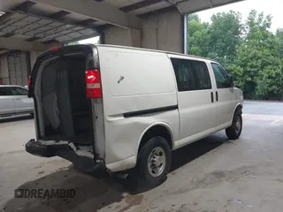 2021 Chevrolet Express Cargo with VIN 1GCWGAFP4M1160480, listed as a IAAI auction lot 42621437 with 99,142 mi miles and . Bid and sale history available at DreamBid. Image 4.