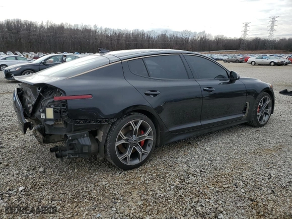 2019 Kia Stinger GT with VIN KNAE35LCXK6052653, listed as a Copart auction lot 87484244 with 158,319 mi miles and Salvage Title. Bid and sale history available at carsss.com. Image 3.
