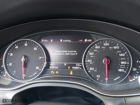 2012 Audi A6 3.0T Prestige with VIN WAUHGAFC2CN175036, listed as a IAAI auction lot 41410693 with 163,897 mi miles. Bid and sale history available at carsss.com. Image 7.
