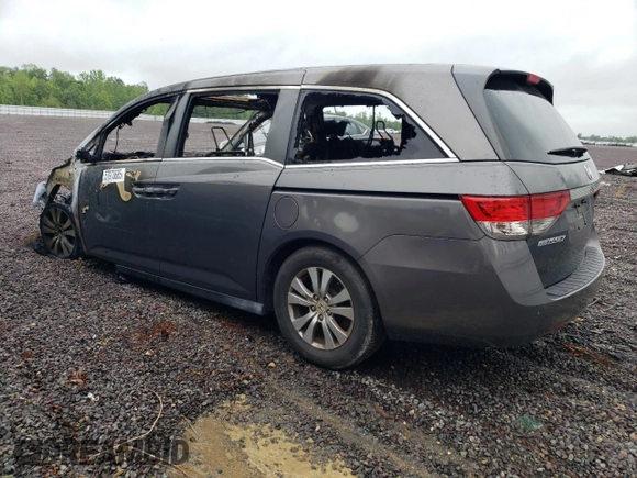 2014 Honda Odyssey EX-L with VIN 5FNRL5H66EB004583, listed as a Copart auction lot 57973685 with Not provided miles and Salvage title. Bid and sale history available at DreamBid. Image 2.