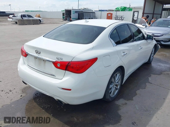 2017 Infiniti Q50 Premium with VIN JN1EV7APXHM741615, listed as a IAAI auction lot 41876088 with 84,774 mi miles and . Bid and sale history available at carsss.com. Image 4.