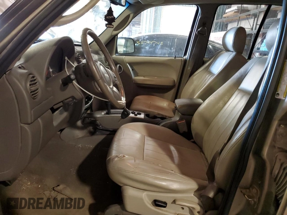 2006 Jeep Liberty Limited with VIN 1J4GL58K26W201181, listed as a Copart auction lot 56728445 with 187,453 mi miles and Salvage title. Bid and sale history available at DreamBid. Image 7.