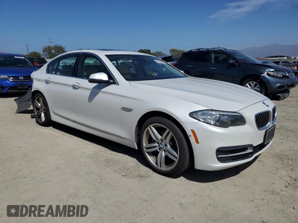 2014 BMW 5 Series 528i with VIN WBA5A5C51ED510345, listed as a Copart auction lot 48474095 with 91,515 mi miles and Salvage Title. Bid and sale history available at carsss.com. Image 4.