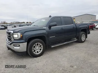 2018 GMC Sierra 1500 SLE with VIN 3GTU2MEC8JG252761, listed as a Copart auction lot 82027414 with 106,885 mi miles and Salvage Title. Bid and sale history available at carsss.com. Image 1.