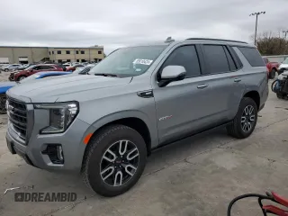 2024 GMC Yukon AT4 with VIN 1GKS2CKL4RR331334, listed as a Copart auction lot 85010424 with 4,664 mi miles and Salvage Title. Bid and sale history available at carsss.com. Image 1.