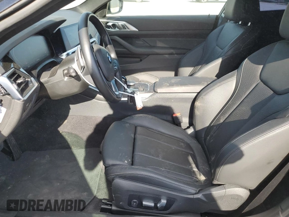 2023 BMW 4 Series 430i with VIN WBA53AP00PCL19557, listed as a Copart auction lot 55710174 with 14,982 mi miles and Salvage title. Bid and sale history available at DreamBid. Image 7.