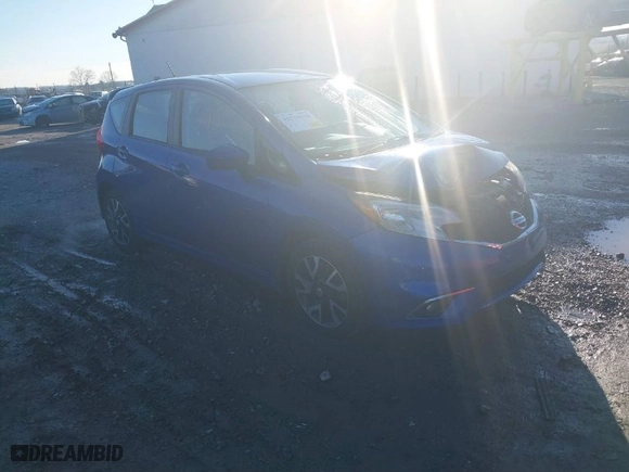 2015 Nissan Versa Note S with VIN 3N1CE2CP2FL357472, listed as a IAAI auction lot 41215110 with 104,091 mi miles. Bid and sale history available at carsss.com. Image 1.