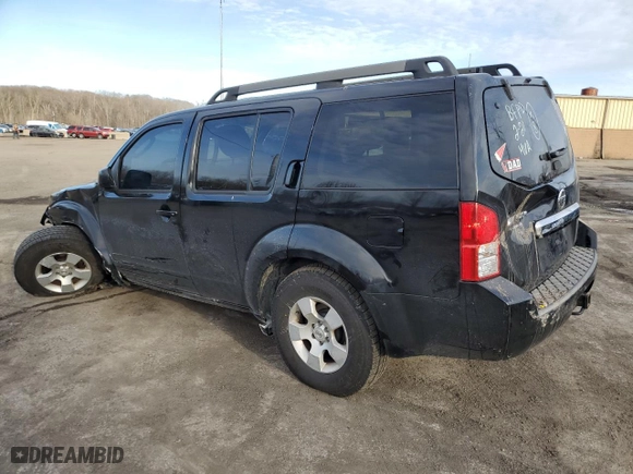 2012 Nissan Pathfinder S with VIN 5N1AR1NB3CC605848, listed as a Copart auction lot 46880365 with 215,128 mi miles and Salvage Title. Bid and sale history available at carsss.com. Image 2.