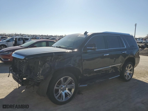 2015 Cadillac Escalade Luxury with VIN 1GYS4MKJ0FR555264, listed as a Copart auction lot 46839885 with 111,332 mi miles and Salvage Title. Bid and sale history available at carsss.com. Image 1.