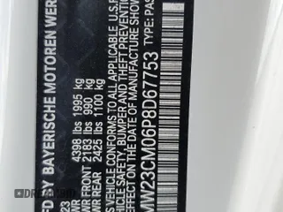 2023 BMW 2 Series 230i z VIN 3MW23CM06P8D67753, wystawiony jako Copart lot #71839884 z przebiegiem 9 900 mil mil oraz Szkoda całkowita • Salvage title. Historia ofert i sprzedaży dostępna na DreamBid. Obrazek 12.