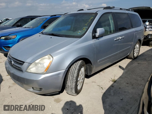 2006 Kia Sedona LX with VIN KNDMB233X66103297, listed as a Copart auction lot 75307764 with Not Provided miles and Salvage Title. Bid and sale history available at carsss.com. Image 1.