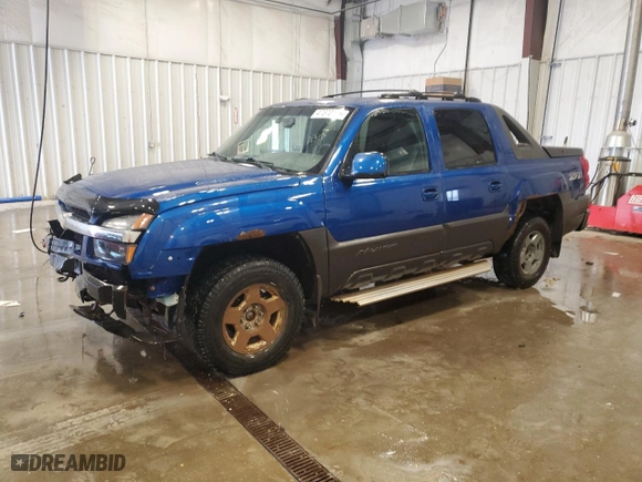 2003 Chevrolet Avalanche with VIN 3GNEK13T43G202892, listed as a Copart auction lot 47370115 with 184,065 mi miles and Non Repairable. Bid and sale history available at carsss.com. Image 1.
