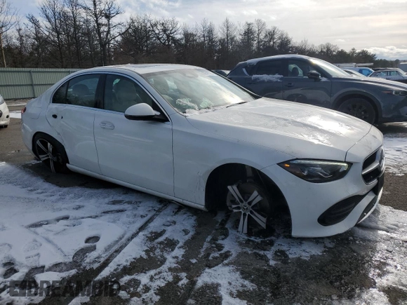 2022 Mercedes-Benz C 300 with VIN W1KAF4HB9NR039307, listed as a Copart auction lot 89340365 with 25,252 mi miles and Salvage Title. Bid and sale history available at DreamBid. Image 4.