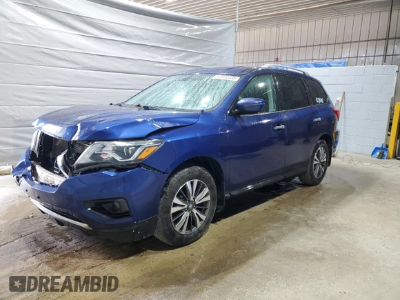 2017 Nissan Pathfinder SV with VIN 5N1DR2MM9HC902958, listed as a Copart auction lot 53950335 with 157,553 mi miles and Salvage title. Bid and sale history available at DreamBid. Image 1.
