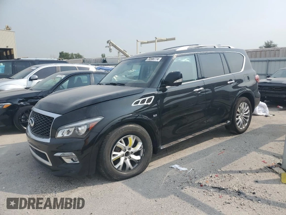 2015 Infiniti QX80 with VIN JN8AZ2NC2F9371470, listed as a Copart auction lot 70586774 with 136,169 mi miles and Salvage Title. Bid and sale history available at carsss.com. Image 1.