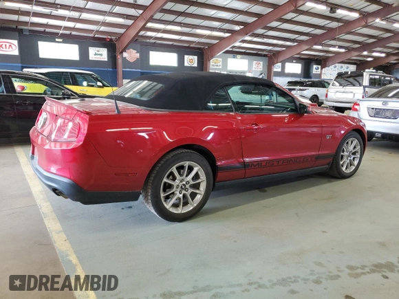 2010 Ford Mustang GT with VIN 1ZVBP8FH2A5100327, listed as a Copart auction lot 58474295 with 50,752 mi miles and Salvage title. Bid and sale history available at DreamBid. Image 3.
