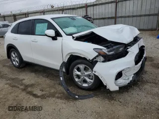 2023 Honda HR-V LX with VIN 3CZRZ1H37PM735335, listed as a Copart auction lot 58957705 with 21,203 mi miles and Salvage title. Bid and sale history available at DreamBid. Image 4.